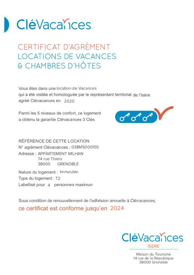 Appartement Milhan Quartier Aigle Championnet Grenoble Esterno foto